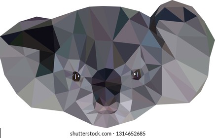 koala in low poly style