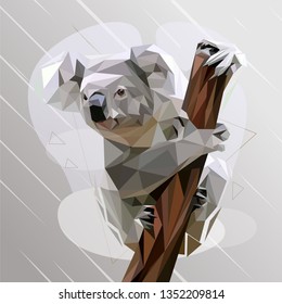 Koala Lowpoly Design