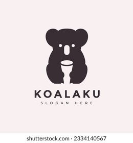 koala marsupial animal australian mascot adorable wildlife logo design vector graphic illustration