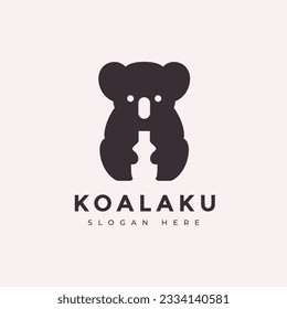 koala marsupial animal australian mascot adorable wildlife logo design vector graphic illustration