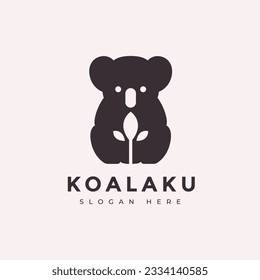 koala marsupial animal australian mascot adorable wildlife logo design vector graphic illustration