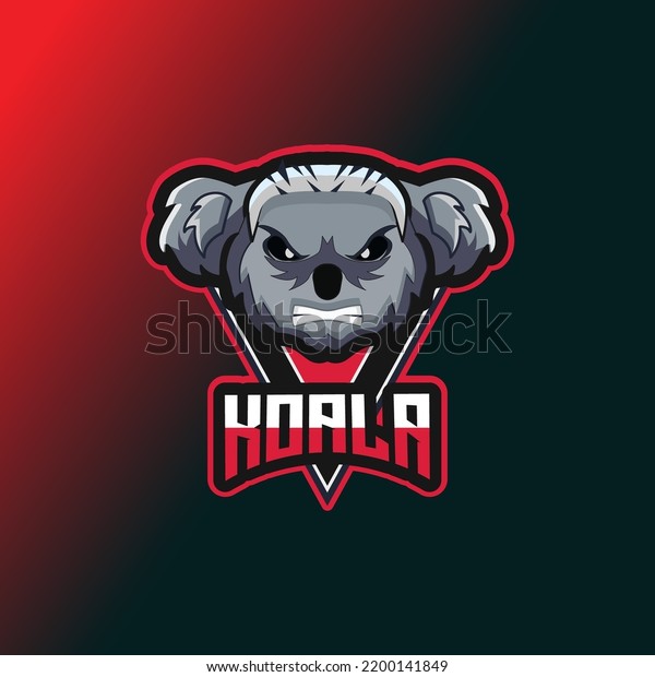 Koala Mascot Esport Logo Design Stock Vector (Royalty Free) 2200141849 ...