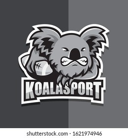 koala mascot logo for team, community, gaming, sport, etc