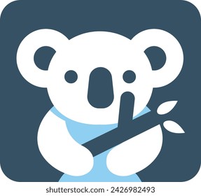 Koala Minimalist Logo Vector Illustrator