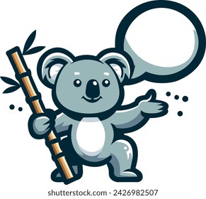 Koala Minimalist Logo Vector Illustrator