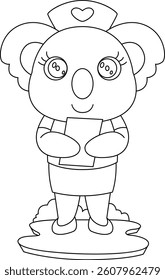 Koala Nurse Animal Vector Graphic Art Illustration