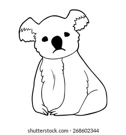 Koala outline illustration