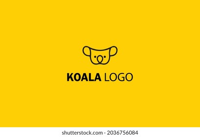 Koala outline logo icon. Australian animal for web and design. Vector illustration