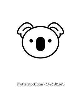 Koala (Outline Stroke Animal Icon Vector Illustration - Vector)