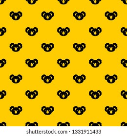 Koala pattern seamless vector repeat geometric yellow for any design