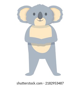 Koala ready to play icon cartoon vector. Cute animal. Australian baby