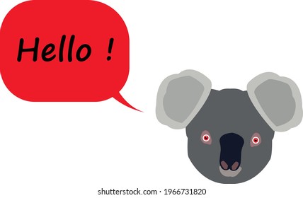 Koala Says Hello to the World. 