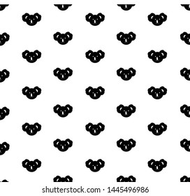 Koala seamless black and white pattern, background