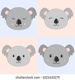 Koala Set Vector Illustration