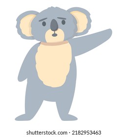 Koala show way icon cartoon vector. Animal bear. Cute baby