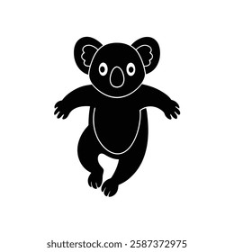 Koala Silhouette Icon Vector illustration.