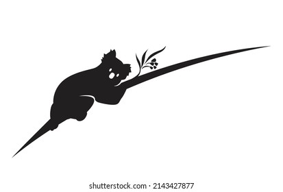 Koala Silhouette Vector, Sign and Symbol, EPS 10 vector