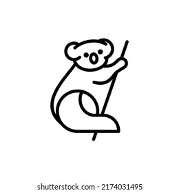 Koala Simple Line Logo Design