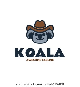 Koala Simple Mascot Logo Template