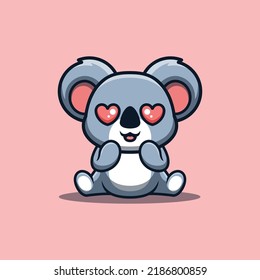 Koala Sentado Impactado Con El Logotipo De Mascota Creativa Kawaii