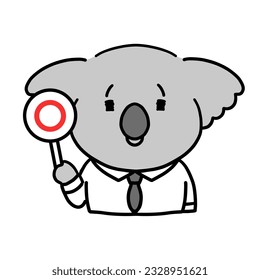A koala in a suit that tells you the correct answer.