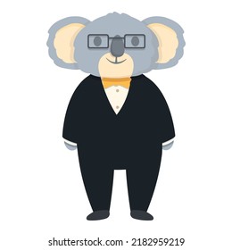 Koala teacher icon cartoon vector. Australia baby. Funny love