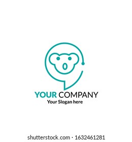 koala Tech talk logo template