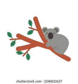 koala in the tree icon isolated