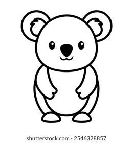 koala vector animal line art icon design