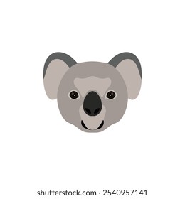 Koala Vektor Kunst auf weißem Hintergrund.