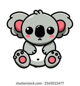 koala vector design illustration, koala icon, koala logo, koala sticker, animal design, very good as a sticker.