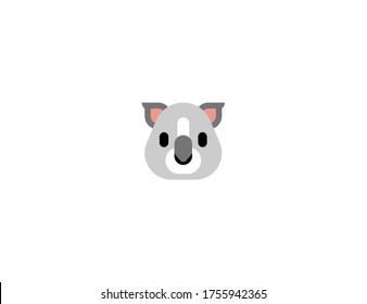 Koala vector flat icon. Isolated koala bear emoji illustration 