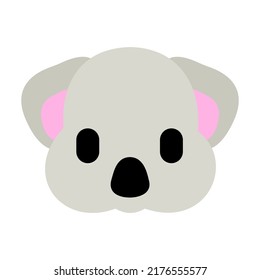 Koala vector flat icon. Isolated koala emoji illustration
