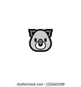 Koala vector flat isolated icon