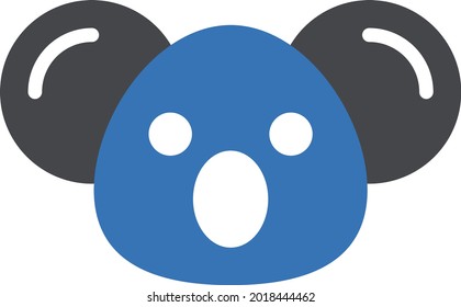 koala vector glyph colour icon