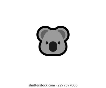 Koala Vektorsymbol. Koala Emoji Illustration. Isolierte Koala-Bär-Vektoremoticon