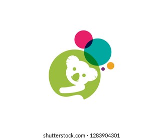 koala vector icon illustration design template