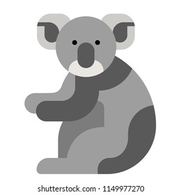 Koala vector illustration in flat color design
