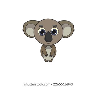 Koala vector isolated color icon. Koala animal vector icon. Koala icon