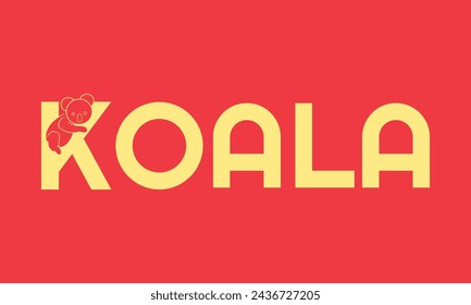 Koala Vector Logo Design, koala logo diseño inspiración.