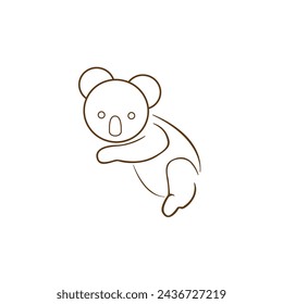 Koala Vector Logo Design, koala logo diseño inspiración.