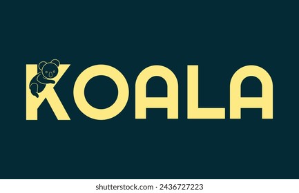 Koala Vector Logo Design, koala logo design inspiration.
