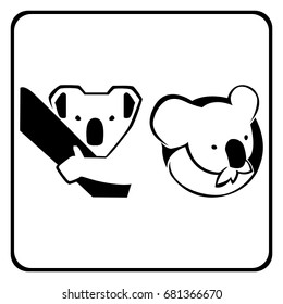 Koala vector simple and flat
