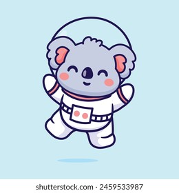 Koala wearing an astronaut suit