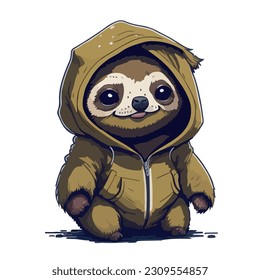 koala wearing a jacket illustration vector image