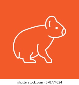 Koala Web line icon.