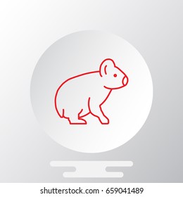 Koala Web line icon.