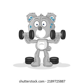 the koala weight training illustration. character vector