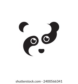 koala yin yang logo design illustration.