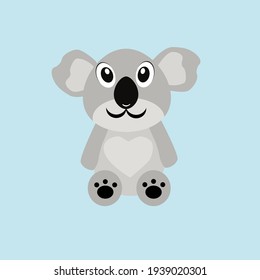 Koala.A marsupial bear native to the forests of Eastern Australia. Soft toy. Can be used for design of business cards, icons, wallpapers.